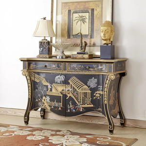 <span class=keywords><strong>Buffet</strong></span> chinois rétro, armoire de rangement <span class=keywords><strong>d</strong></span>écorative, armoire <span class=keywords><strong>d</strong></span>'entrée antique peinte à la main, <span class=keywords><strong>buffet</strong></span> classique sculpté personnalisé - Product Image 2