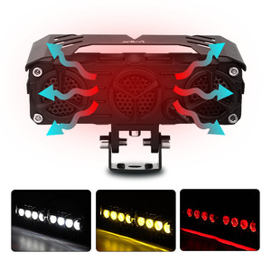 Nouvelle vente chaude 58W blanc-jaune-rouge moto 4 LED antibrouillard avec ventilateurs <span class=keywords><strong>grande</strong></span> dissipation thermique moto lumière - Product Image 4