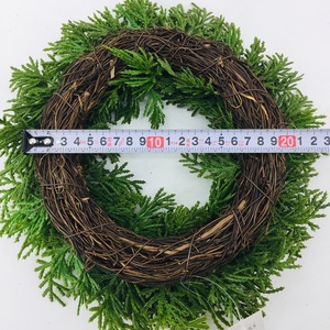 सबसे अच्छा बेच त्योहार उत्सव के लिए हरी पत्ती पुष्पांजलि देवदार पुष्पांजलि मोमबत्ती सर्कल - Product Image 3