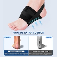 FSPG Soulagement de la fasciite plantaire avec inserts et manchons en gel de silicone Idéal pour les pieds plats, les arcs tombés pour hommes et femmes