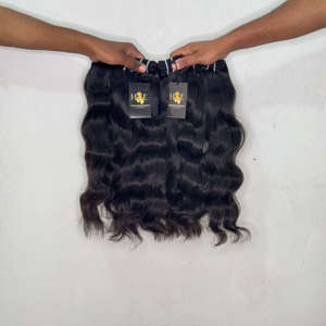 Extensions de cheveux Bodywave, mèches de cheveux humains indiens bruts ondulés non traités, cuticules alignées - Product Image 1