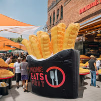 Modèles de frites gonflables géants personnalisés pour l'extérieur Chips frites gonflables pour la publicité de modèles alimentaires gonflables