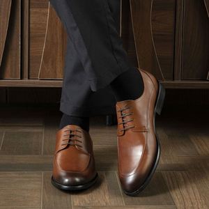 Chaussures en cuir de haute qualité pour hommes, pour le bureau et les occasions professionnelles, bout pointu, légères, respirantes, antidérapantes, imperméables, printemps-été - Product Image 5