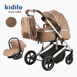 Kidilo Xe đẩy em bé 2 trong 1 có thể chuyển đổi nhẹ xe đẩy em bé bốn bánh có thể gập lại giảm xóc Ghế đẩy cao - Product Image 3