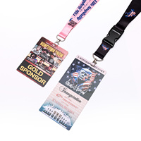 Vente en gros VIP Event backstage pass lanière personnalisée Print name stand lanière active
