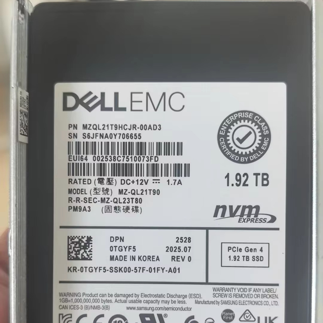 For Server Enterprise-Class 480G 600G 960G 1.92T 2.4TSAS NVMe SSD 870 EVO Model with 4TB Capacity Hard Drive 1.92T