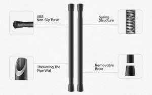 ARODDY 0,5-0,8 m <span class=keywords><strong>Tringle</strong></span> à Rideaux Noire pour Fenêtre en Baie et Chambre à Coucher, Vente en Gros Direct Usine - Product Image 3