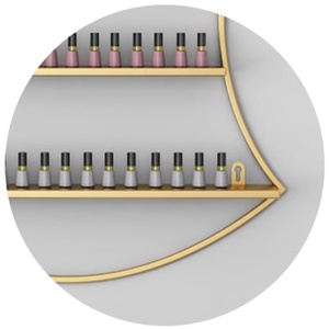 Meuble de salon de manucure élégant et simple, en vente flash, support en métal pour vernis à ongles, présentoir à vernis à ongles - Product Image 5