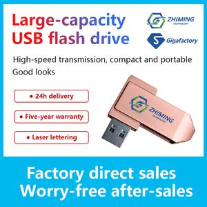 New biểu tượng tùy chỉnh USB2.0 khá Rose Gold màu hồng xoay 360 độ xoay 64 gam kim loại siêu tim rắn ổ đĩa <span class=keywords><strong>flash</strong></span> Bộ nhớ Đĩa Bút - Product Image 2