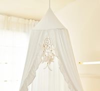 Cadeau exceptionnel pour enfants : Coton blanc doux, baldaquin de lit suspendu en forme de château pour chambre d'enfants, pour filles