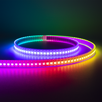 WS2812B Strip LED yang Dapat Diatur Alamatnya 144LEDs/m - 5V SMD5050 Lampu Piksel RGB, Warna Impian Kepadatan Tinggi untuk Lampu Latar TV Gaming DIY (5m)