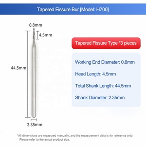 10 chiếc dụng cụ mài sứ răng bằng thép vonfram cacbua, khắc tinh xảo, bộ dụng cụ HP - Product Image 5