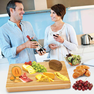 Bamboo products from source manufacturer: cheese <b>board</b>, cheese knife, drawer-type kitchen <b>tools</b>, tableware, fruit cutting <b>board</b> - Product Image 2