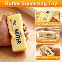 Offre Spéciale Squishmeez Kawaii PU Butter Squishy Soft Slow Rising Rice Cake Squeeze Mochi Baked Taba Squishy Fidget Jouet Anti-stress