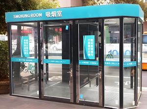 Cabine de fumeurs de café en structure métallique portable, <span class=keywords><strong>maison</strong></span> préfabriquée, design moderne - Product Image 3