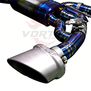 Vortex Racing Titanium Valvetronic Exhaust for Audi RS3 8V 2.5T Performance Catback Muffler System Pie-cut Burned Blue <b>Kit</b> - Product Image 6