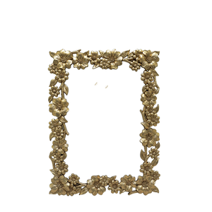 Floral Rectangle Zinc Alloy <b>Gold</b> Eco-Friendly <b>Photo</b> <b>Frame</b> - Product Image 1