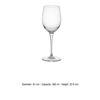 Vaso para Chianti Classico No. 2 vasos de 38 cl, altura 22.6 cm, diámetro 8.1 cm, Premium Bormioli Rocco