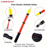 Tester di Tensione Portatile 10KV con Allarme Sonoro e Luminoso, Elettroscopio Isolato a Contatto per Manutenzione di Linee Elettriche
