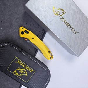 Cuchillo Plegable ZMRYDS con Mango de Aluminio, Hoja de Acero Inoxidable con Punta de Lanza, Perilla de Pulgar, Cuchillo de Camping, Grado DIY, Uso en Exteriores, OEM - Product Image 4