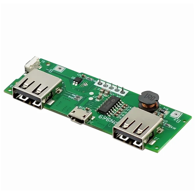 PW-502A 18650 Lithium Battery Digital Display Charging Module 5V 2.4A 2A Dual USB Output Band Display Booster Module