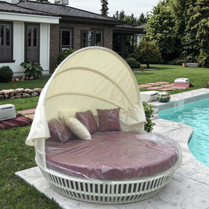 Mới đến phong cách ngoài trời nhôm đi văng sofa giường với tán bền kim loại Sun <span class=keywords><strong>Lounger</strong></span> cho khách sạn và sân - Product Image 3