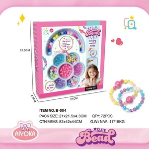 Set di Perline in Plastica Fai-da-Te per Bambini, Giocattolo Educativo Creativo per Ragazze, Collana e Braccialetto, Serie NOA001 per 10 Anni - Product Image 3