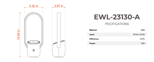 Chargeur sans fil magnétique à charge rapide <span class=keywords><strong>Etech</strong></span> EWL-23130-A 15W, lampe de nuit à LED avec indicateur, lampe à intensité variable, PC stable, multifonction - Product Image 3