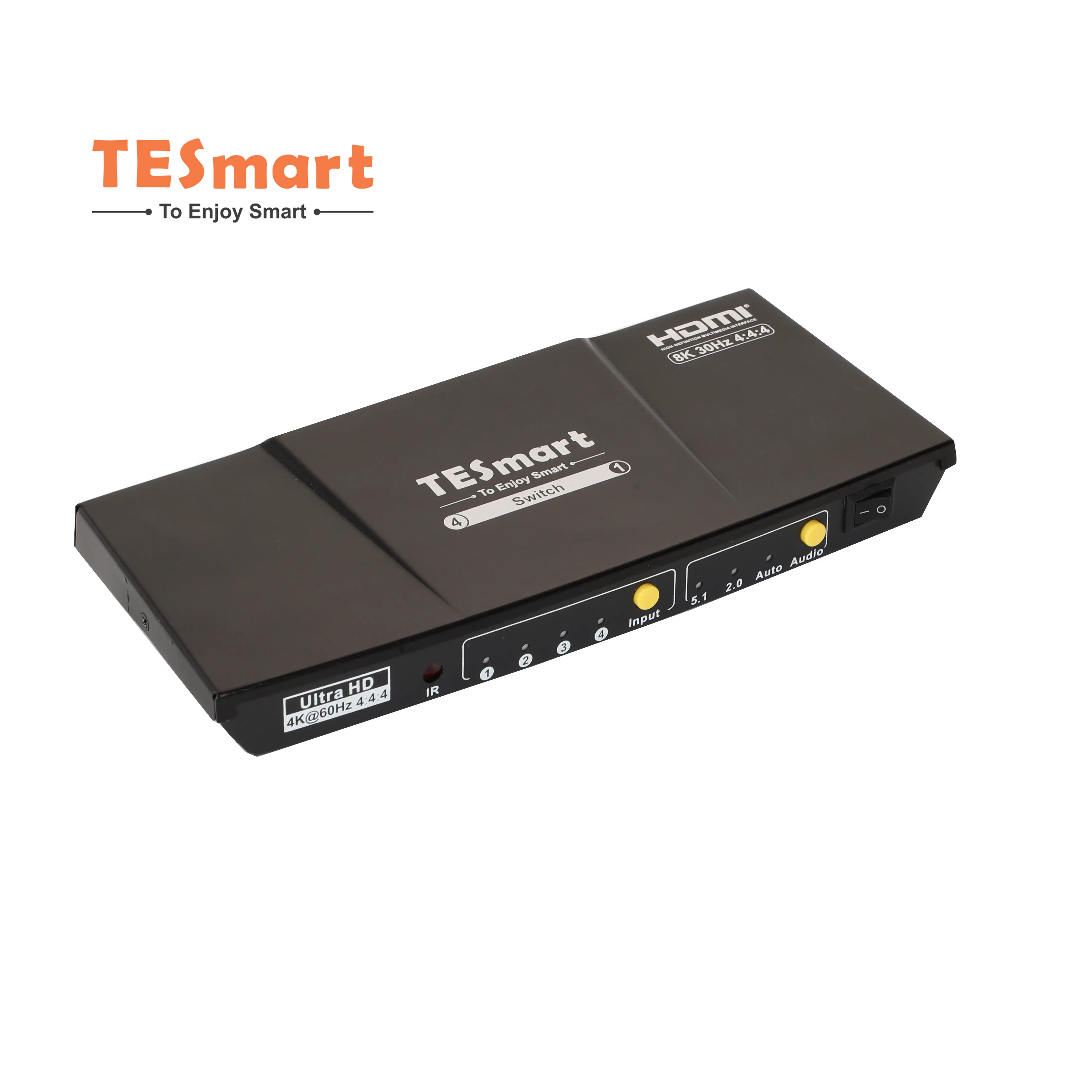 TESmart Công Tắc HDMI 4X1 Hỗ Trợ 8K 30HZ HDCP 2.3 S/PDIF Đầu Ra Âm Thanh L/R Bộ Chuyển Đổi Video Tự Động Phát Hiện HDR 10