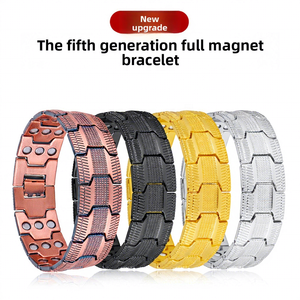 Wholesale Magnet Bracelet <b>Men</b> Zinc Alloy Magnetic Bracelets Energy <b>Bangle</b> 4 Colors Adjustable Link Bracelet Jewelry Gift - Product Image 4