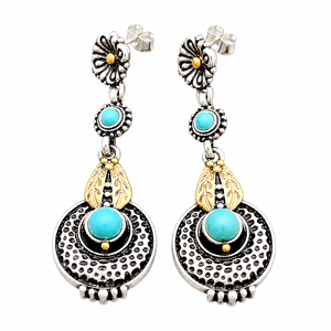 Vintage <b>Bee</b> Flower Drop Earrings Colorful Design Bohemian Dangle Earrings Fashion Jewelry For Women - Product Image 3