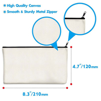 Pochette cosmétique en toile de coton écologique avec fermeture éclair, logo personnalisé, réutilisable, multicolore, pour trousse de toilette, style tendance