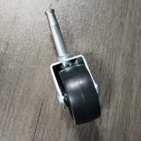 Roulettes pivotantes VIMA 40 mm avec tige/filetage pour mobilier, chaise de bureau, capacité de charge 50 kg, certifiées EN12532, en plastique, fonctionnement silencieux