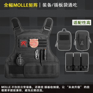 Veilige, op maat gemaakte, verstelbare, verborgen, steekwerende tactische Molle <span class=keywords><strong>vest</strong></span>-plaatdrager voor mannen - Product Image 4