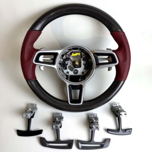 Volant personnalisé en fibre de carbone pour <span class=keywords><strong>Porsche</strong></span> 911 991 992 718 Cayenne Macan Panamera Taycan <span class=keywords><strong>GT3</strong></span> <span class=keywords><strong>RS</strong></span> – Amélioration Plug & Play (ancien vers nouveau) - Product Image 5
