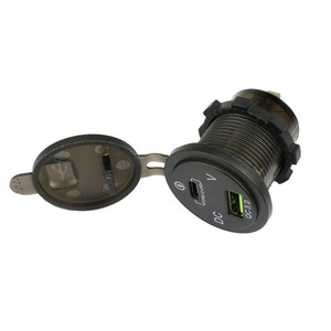 Cargador de coche con doble USB Qc3.0 tipo C con pantalla digital y control de voltaje, carga rápida de metal de 12-24 V para uso en vehículos - Product Image 4