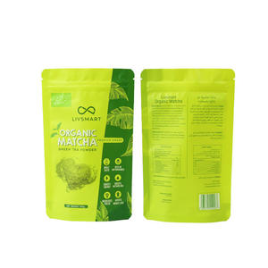 Pochette debout en plastique en matériau composite PE PET de haute qualité personnalisée avec votre logo sacs d'emballage vides en poudre Matcha - Product Image 3