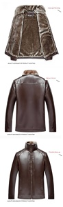 Giacca da <span class=keywords><strong>uomo</strong></span> <span class=keywords><strong>in</strong></span> pelle sintetica originale stile Vintage Bomber alla moda invernale <span class=keywords><strong>con</strong></span> <span class=keywords><strong>collo</strong></span> caldo <span class=keywords><strong>in</strong></span> <span class=keywords><strong>pelliccia</strong></span> - Product Image 5