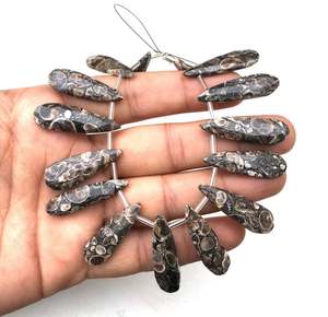 เทอร์เทลล่าธรรมชาติพลอยอาเกต15ชิ้นลูกแพร์เหลี่ยมเพชรพลอยสำหรับเครื่องประดับสร้อยข้อมือสร้อยคอลูกปัด - Product Image 2