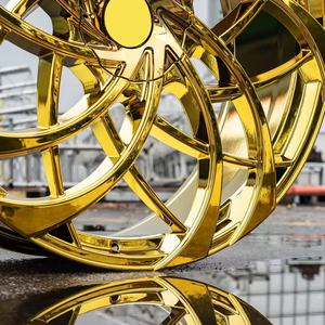 Cerchi in Lega Dorati SJ 1-Piece da 18, 20, 22, 24 Pollici Stile Americano Retrò per Impala, Caprice, <span class=keywords><strong>Monte</strong></span> <span class=keywords><strong>Carlo</strong></span>, Auto Muscle Classiche - Product Image 5