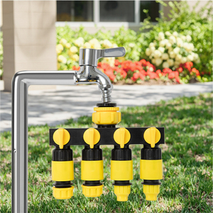 Wholesale Outdoor Garden Four Way Water Distributor with <b>Switch</b> One-in-four-out Diverter <b>Adapter</b> - Product Image 2