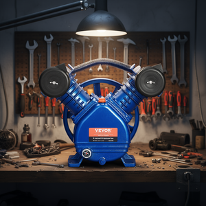 Cabezal de bomba de pistón de 2 cilindros Vevor 3Hp 6.25Cfm@90Psi para compresores de aire - Product Image 2