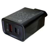 C010 Chargeur mural portable double sortie 20W PD/QC à charge rapide, coque standard UE