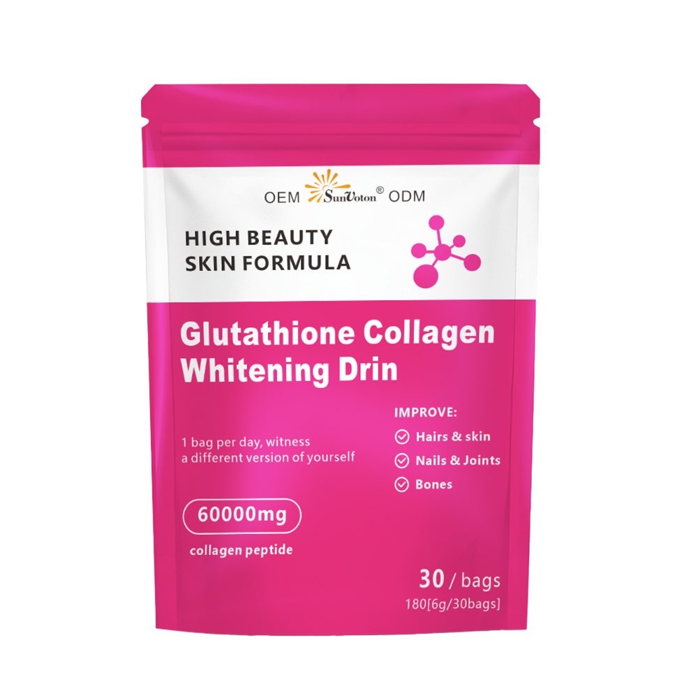 Factory Wholesale Natural Glutathione Collagen Antioxidant Immune Support Whitening Powder Drink Improves Hair Skin Nails Joints