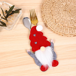 Gran oferta, nuevas decoraciones navideñas, enano Rudolph <span class=keywords><strong>Oldman</strong></span> y cuchillo y tenedor, bolsas para cubiertos, suministros de vacaciones de Halloween populares - Product Image 3