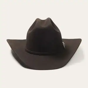 Chapeaux de cowboy Stetson en feutre de laine 100% à la mode personnalisés pour chapeau de cowboy occidental avec ceinture différente