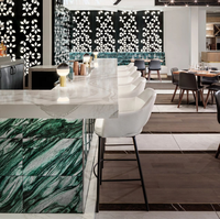 Haut de gamme Design parfait Restaurant Bar en marbre Forme carrée de grande taille Personnaliser Comptoir de bar
