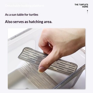 Прямоугольный террариум для черепах из полипропилена с функцией фильтрации, дренажа, для выгула, выведения и кормления - Product Image 4