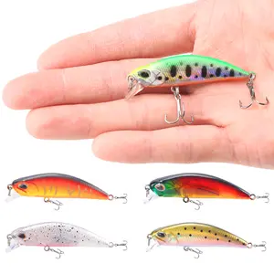 Jetshark 5.5cm 5g 15 couleurs Artificielle Naufrage Appât Mer D'eau Salée Pike Basse Poissons Mini En Plastique Minnow Leurre De Pêche