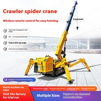 JIUSHENG Grue araignée électrique sur chenilles de 3 à 5 tonnes avec une hauteur de levage de 18m Télécommande sans fil à économie d'énergie tout-terrain